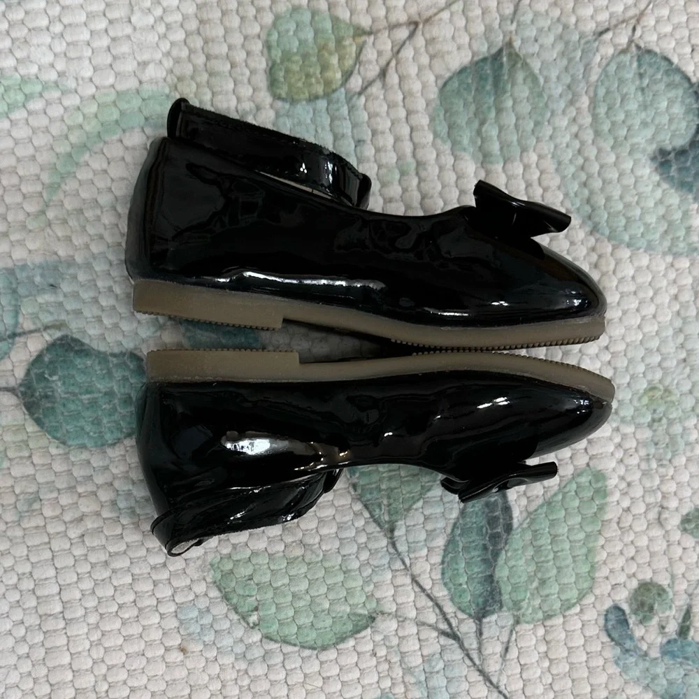 MG Baby Toddler Girl’s Black Bow Knot Mary Jane Dress Shoes Size 6